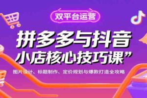 拼多多与抖音小店核心技巧课，图片设计、标题制作、定价规划与爆款打造全攻略-麦资源网