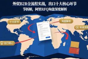 （15806期）外贸B2B全流程实战，出口十大核心环节拆解，阿里RFQ询盘深度解析-麦资源网