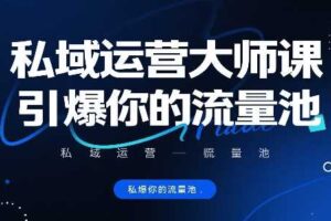 私域运营大师课，引爆你的流量池-麦资源网