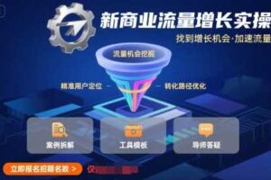 新商业流量增长实操课,找到增长机会,加速流量布局-麦资源网