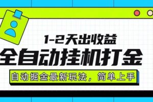 （15756期）最新全自动打金玩法单日收益1000-2000-麦资源网