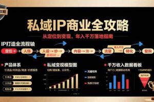 （15858期）私域IP商业全攻略，从定位到变现，年入千万落地指南-麦资源网