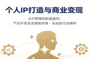 个人IP打造与商业变现，从IP原理到起盘盈利、产品开发及流量裂变等实战技巧全解析-麦资源网