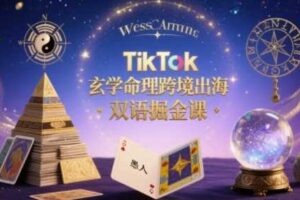TikTok玄学命理跨境出海双语掘金课，手把手教你用命理知识精准直击海外用户痛点-麦资源网