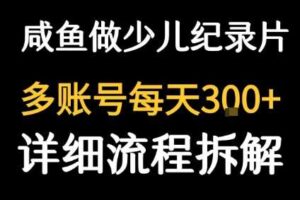 闲鱼卖纪录片1单3块钱 1天几十单-麦资源网