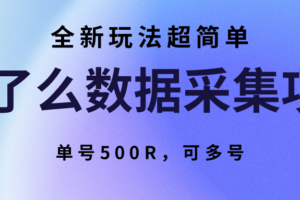 饿了么数据采集项目,全新玩法超简单,单号500R,可多号-麦资源网