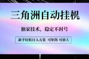 【三角洲自动挂G】独家技术，稳定不封号，轻松日入五张【揭秘】-麦资源网