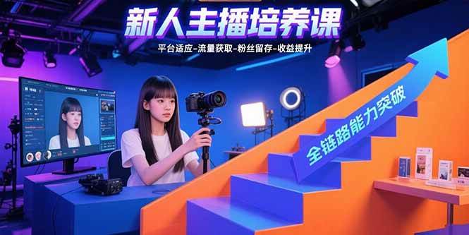 图片[1]-（15701期）新人主播培养课：平台适应-流量获取-粉丝留存-收益提升 全链路能力突破