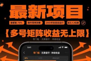 最新挂G项目：谁都能做，操作简单到爆，24 小时全自动运行，日入3位数，多号矩阵收益无上限【揭秘】-麦资源网