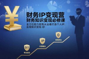 财务IP变现营，财务知识变现必修课，全方位助力财务从业者打造个人IP，实现知识变现-麦资源网