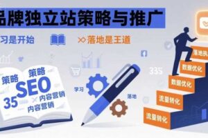 品牌独立站策略与推广，学习是开始，落地是王道-麦资源网