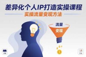 差异化个人IP打造实操课程，实操流量变现方法-麦资源网