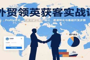 外贸领英获客实战课：Profile优化、人脉突破，客户细分、邀请转化与基础开发步骤-麦资源网