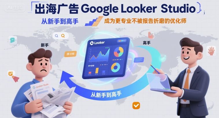 出海广告Google Looker Studio从新手到高手，成为更*不被报告折磨的优化师