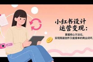（15636期）小红书设计运营变现：掌握核心方法论，实现既能创作又能接单的商业闭环-麦资源网