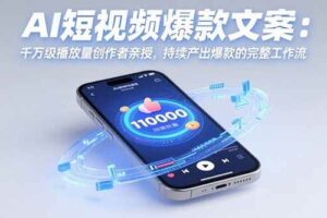 (15569期)AI短视频爆款文案:千万级播放量创作者亲授,持续产出爆款的完整工作流-麦资源网
