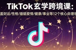 （15713期）TikTok玄学跨境课：涵盖财运/性格/婚姻爱情/健康/事业等12个核心命理领域-麦资源网