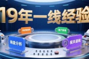 2025年入局外贸必看课程，系统拆解B2B全流程(询盘分析-客户背调-供应链协同-报关退税)-麦资源网