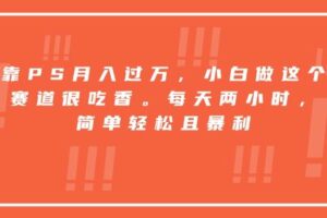（15764期）靠PS月入过万，小白做这个赛道很吃香。每天两小时，简单轻松且暴利-麦资源网
