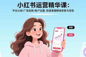 （15795期）小红书运营精华课：平台认知/广告投放/账户设置,快速掌握精准获客与变现-麦资源网
