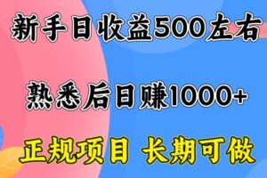（15978期）一台电脑，前期日收益300-500，熟练后日入1000左右-麦资源网