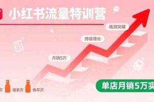 （15936期）小红书流量特训营：突破流量瓶颈，实现店铺持续增长，单店月销5万实战-麦资源网