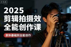 2025剪辑拍摄特效全能创作课，零基础到全能创作-麦资源网