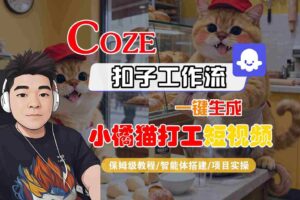 Coze扣子智能体工作流一键生成“小橘猫打工“短视频，全流程保姆级教学-麦资源网