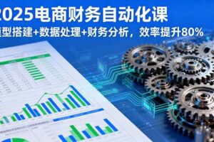 （16021期）2025电商财务自动化课，模型搭建+数据处理+财务分析，效率提升80%-麦资源网
