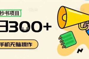 小红书抄书项目，无脑操作，一天3张-麦资源网