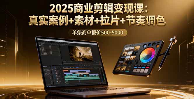图片[1]-（16130期）2025商业剪辑变现课：真实案例+素材+拉片+节奏调色，单条商单报价500-5000