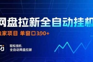 网盘拉新全自动挂G，独家技术，操作简单，自动完成拉新任务，单窗口3张【揭秘】-麦资源网