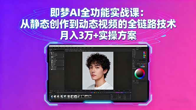 图片[1]-（16053期）即梦AI全功能实战课：从静态创作到动态视频的全链路技术 月入3万+实操方案