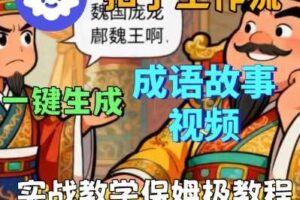 Coze扣子智能体工作流一键生成成语故事短视频，保姆级实战搭建教学-麦资源网