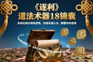 《逐利》道法术器18锦囊，系统化揭示搞钱逻辑，浓缩关键心法，颠覆传统思维-麦资源网