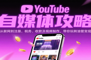 YouTube自媒体攻略：从联网到注册，税务、收款及视频制作，带你玩转油管变现-麦资源网