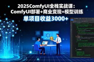 （16013期）2025ComfyUI全栈实战课：ComfyUI部署+商业变现+模型训练，单项目收益3000+-麦资源网