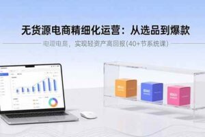 （15896期）无货源电商精细化运营：从选品到爆款，实现轻资产高回报(40+节系统课)-麦资源网