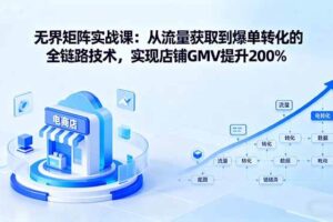 （16104期）无界矩阵实战课：从流量获取到爆单转化的全链路技术，实现店铺GMV提升200%-麦资源网