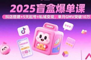 （15922期）2025盲盒爆单课，抖店搭建+5天起号+私域变现，单月GMV突破10万-麦资源网