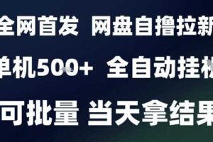 2025最新九月网盘自撸拉新，全自动运行，解放双手，日入5张+，小白可玩，批量操作【揭秘】-麦资源网