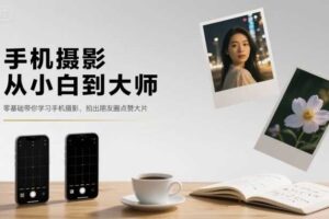 手机摄影从小白到大师，零基础带你学习手机摄影，拍出朋友圈点赞大片-麦资源网