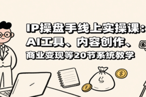 IP操盘手线上实操课：AI工具、内容创作、商业变现等20节系统教学-麦资源网