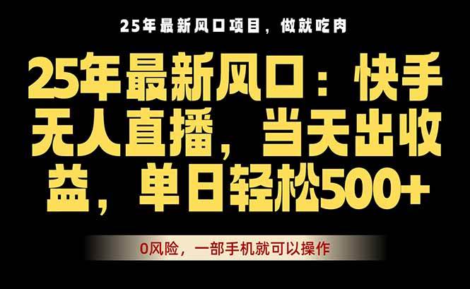 图片[1]-（16007期）25年最新无人直播玩法，当天秒出单，一部手机就可操作