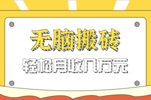 无脑搬砖天涯论坛神帖引流变现虚拟项目，一条龙实操玩法实操一天200+【附资源】-麦资源网
