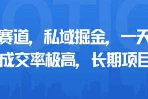 小众赛道，私域掘金，一天多张，成交率极高，长期项目-麦资源网