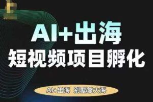 AI·TikTok AI+出海短视频项目孵化，陪你从0-1借助AI实现出海变现-麦资源网