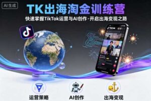 TK出海淘金训练营，助你快速掌握TikTok运营与AI创作，开启出海变现之路-麦资源网