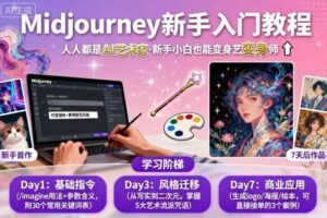 midjourney新手入门教程：人人都是AI艺术家，新手小白也能变身艺术大师-麦资源网