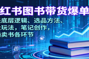 小红书图书带货爆单课：涵盖底层逻辑、选品方法、流量玩法，笔记创作，打通卖书各环节-麦资源网